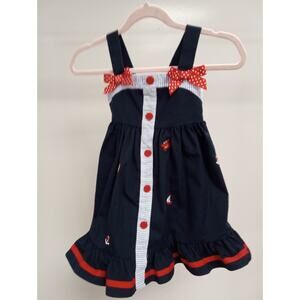 NWOT Cute Nautical Dress with Embroidered Details  2T    0274